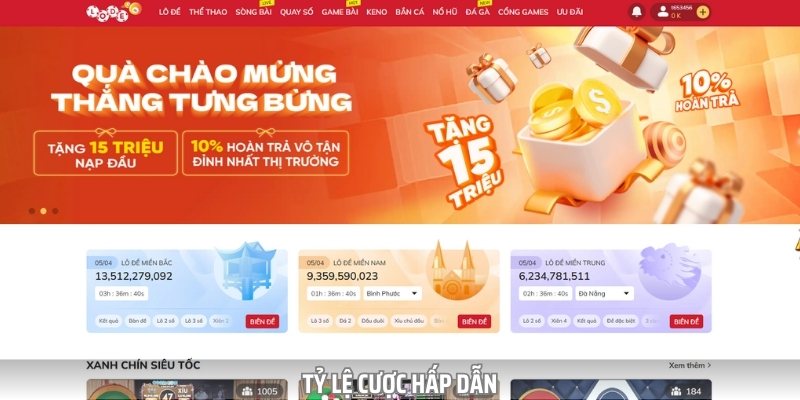 Tỷ lệ cược hấp dẫn của nhà cái uy tín lode88 luôn là điểm cộng lớn