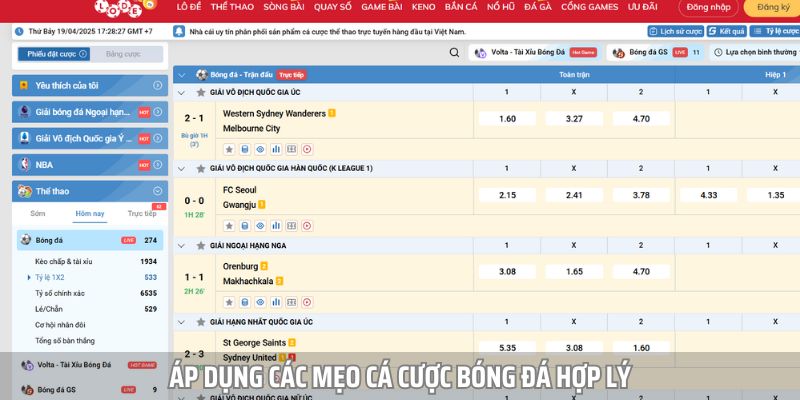 Các chiến lược cược bóng đá nên sử dụng