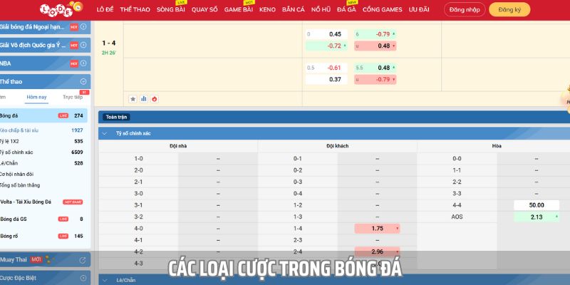 Top 3 loại kèo được người chơi dùng nhiều trong bóng đá