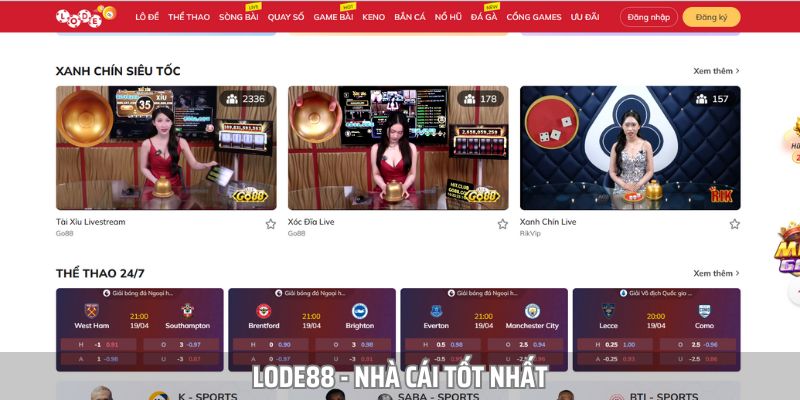 Lode88 được đánh giá là nhà cái tốt nhất