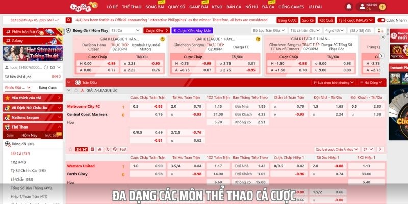 Nhà cái lode88 hiện còn cung cấp nhiều bộ môn thể thao mới lạ
