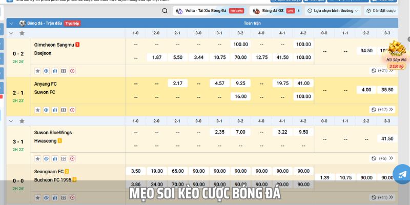 Bỏ túi các mẹo soi tỷ lệ cược bóng đá hiệu quả