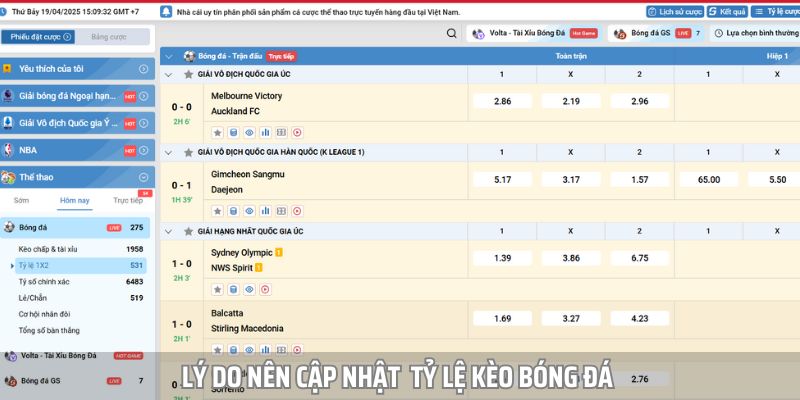 Lý do bạn nên cập nhật tỷ lệ kèo bóng đá thường xuyên