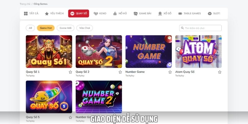 lode88 có giao diện thân thiện và dễ sử dụng đối với người mới